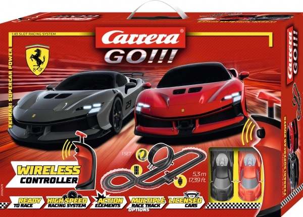 racerbane carrera go ferrari supercar power 5,3 m med trådløse controllere