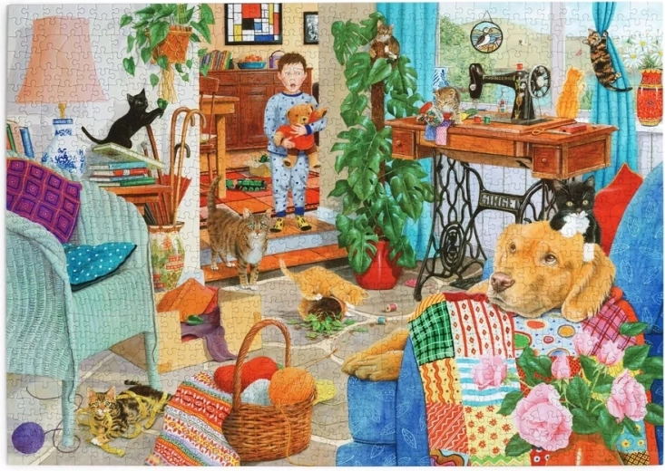 Puzzle House of Puzzles Kattefjollerier 1000 brikker