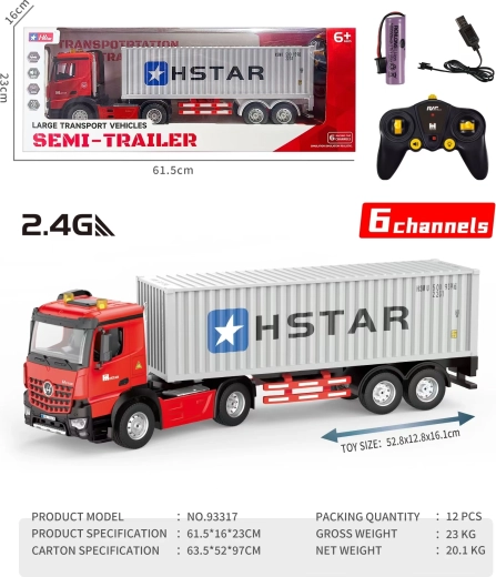 Stor RC-trækker med container