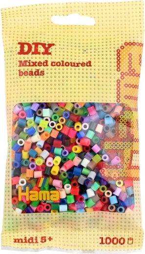 Strygeperler – stort farvemix, 5 mm (1000 stk)