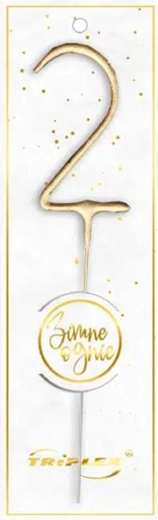 Stjernekaster tal 2, 16,5 cm, guld