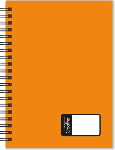 A5 notesblok med dobbelt spiral Opaline, orange