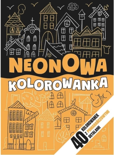 Neonfarvelægningsbog – orange