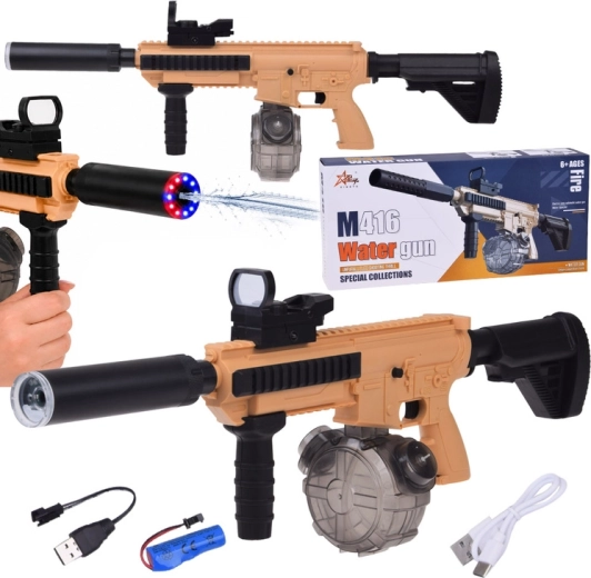 Elektrisk vandpistol M416 med LED-belysning