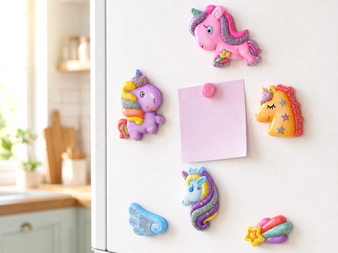 Færdige køleskabsmagneter