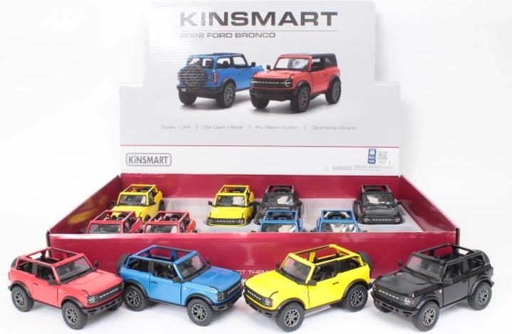 Ford Bronco open top 2022 – metalmodel med optræk (pull-back)
