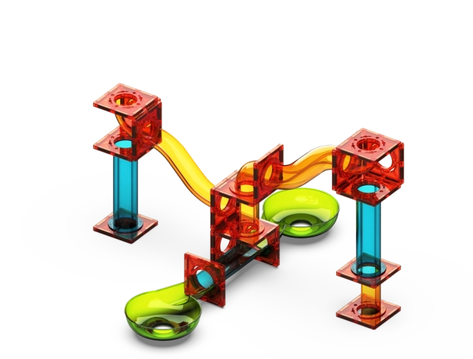 Gennemsigtige, farvede dele for lærerig underholdning