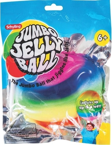 Jumbo jellybold i regnbuefarver med pumpe