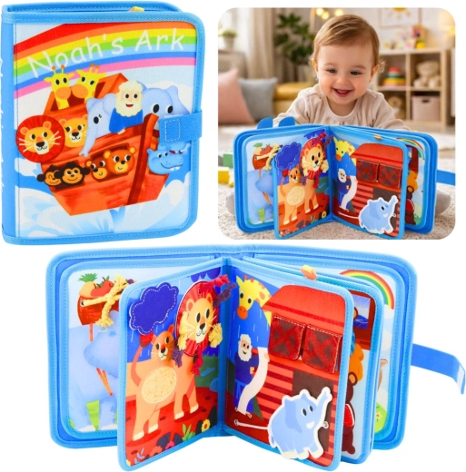 Sansestimulerende filtbog Noahs Ark 3D til børn