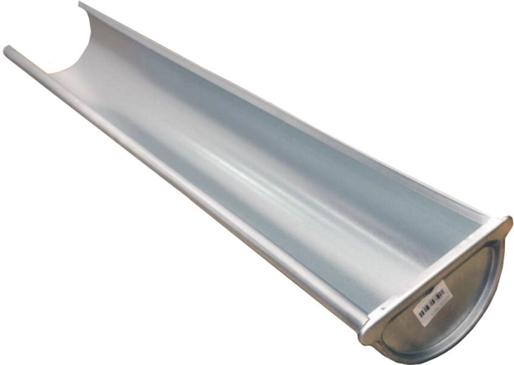 Højre enderende 330 mm, 1 m, galvaniseret stål