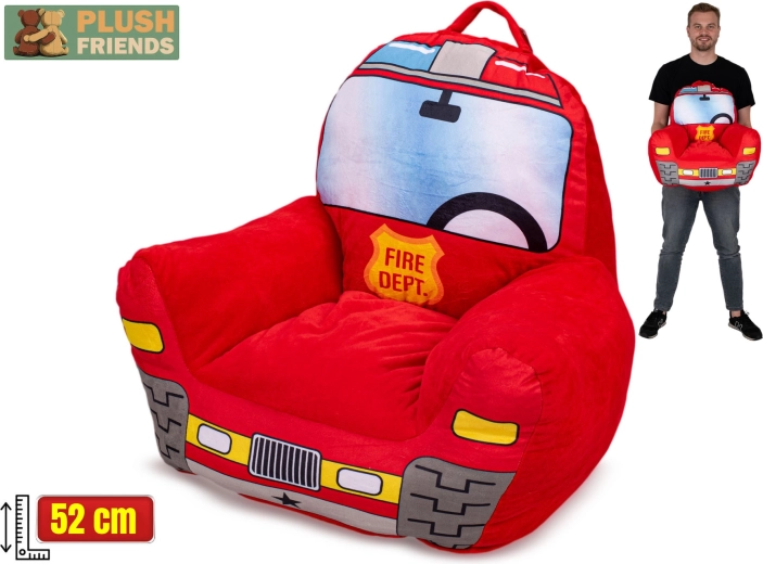 Plush Friends plys-børnelænestol med redningstjeneste-motiv 52 cm