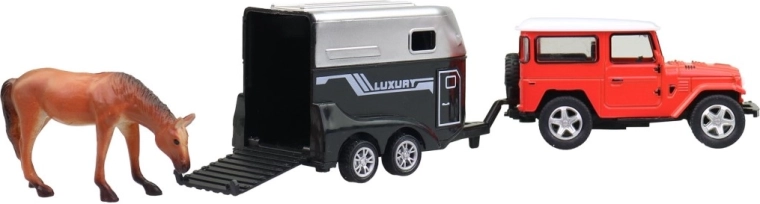 Realistisk leg med trailer og dyr