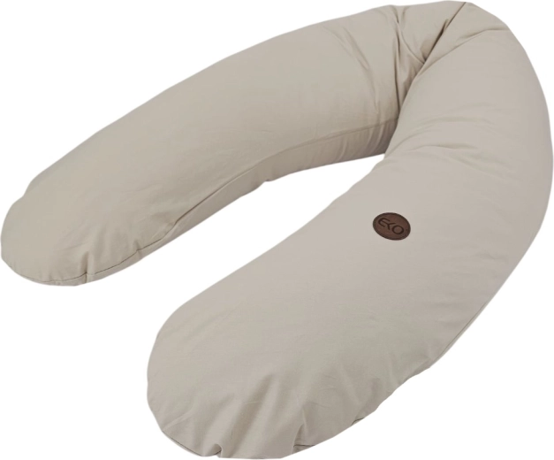 EKO amme- og graviditetspude i bomuld 180 cm – Lysebeige