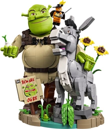 Ikonisk trio af figurer fra filmen Shrek