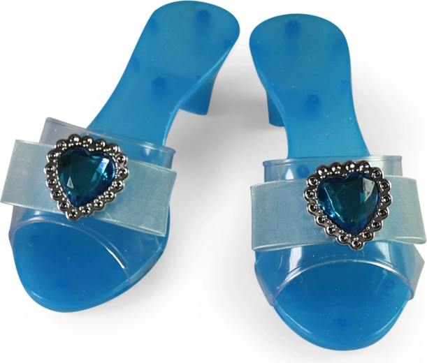 Glitrende blå hælsko til et prinsessetrin