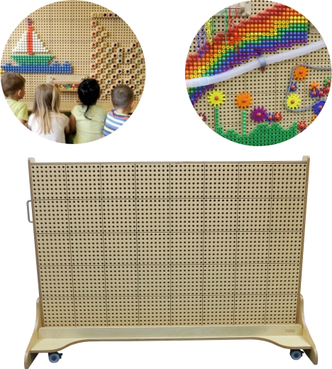 MASTERKIDZ Fritstående kreativ STEM-undervisningstavle 166 × 125 cm