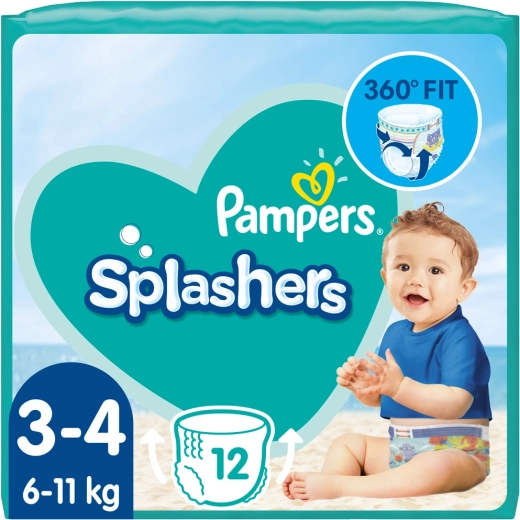 Pampers Splashers badeblebukser str. 3 (12 stk.) 6–11 kg