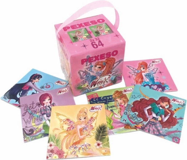 Akim vendespil i æske med bånd Winx Club (64 kort)