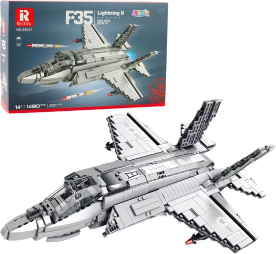 Byggesæt af F-35 Lightning II-fly, 1490 klodser, grå