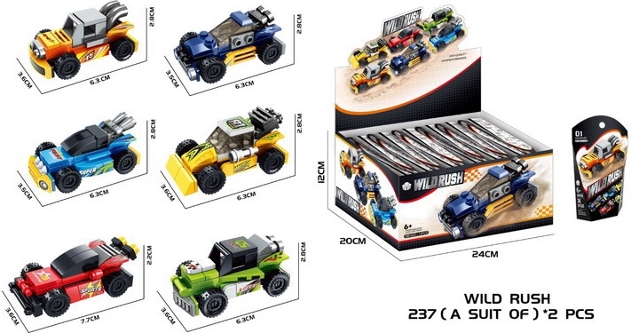 Byggesæt racerbils 6,3 cm