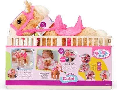 BABY born gående pony Cutie med bærbar stald