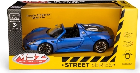 MSZ Porsche 918 Spyder i målestoksforhold 1:24, blå