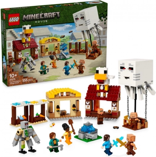 LEGO Minecraft Ghast-ballon og angreb på landsbyen