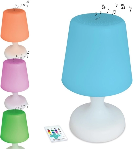 Bluetooth-højttaler formet som bordlampe