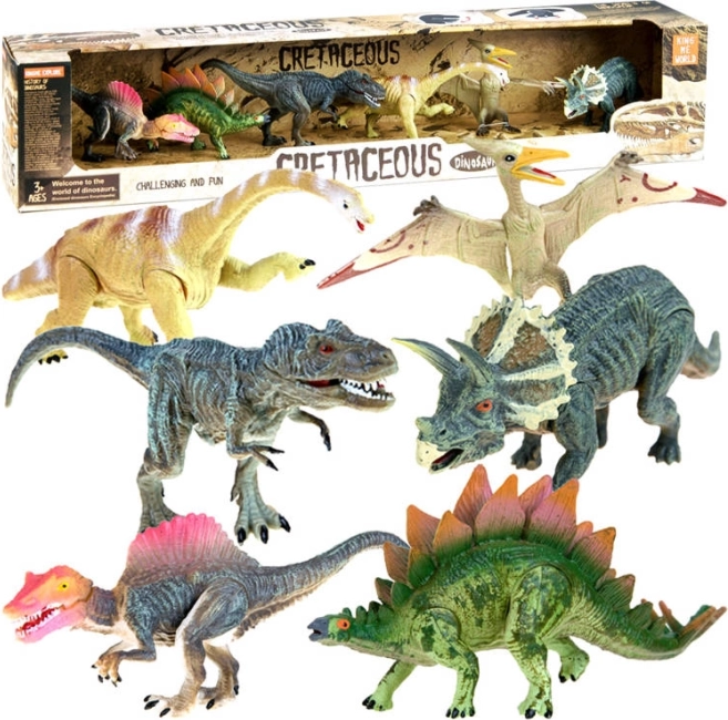 Sæt af dinosaurer - malede figurer