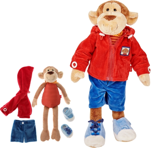 Sigikid plysbamse abe til at lære at klæde sig på 43 cm