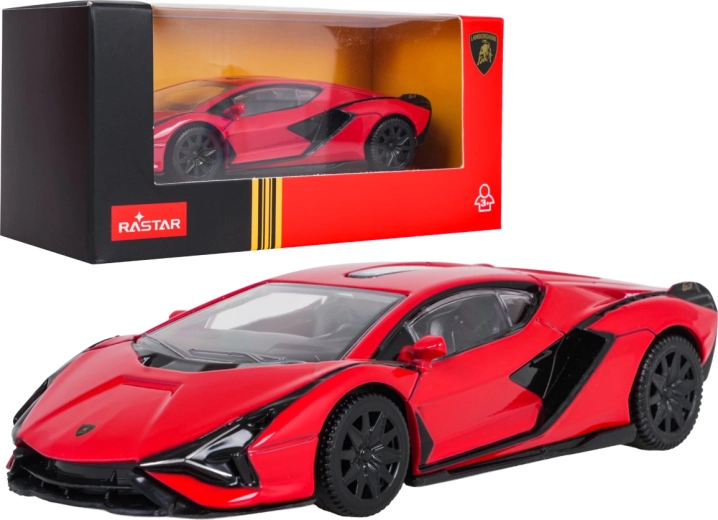 Metalmodel af Lamborghini Sián RASTAR i skala 1:43 – Rød