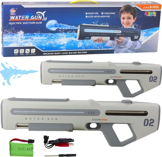 Elektrisk automatisk vandpistol grå-hvid 62 cm