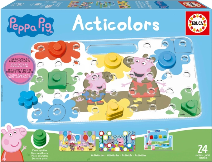 Acticolors: farver og former PEPPA PIG – didaktisk spil EDUCA