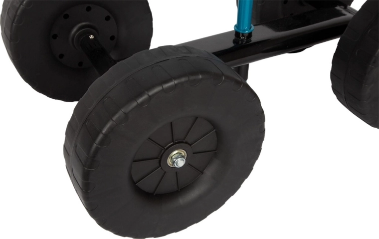 Store hjul og stabilt sæde