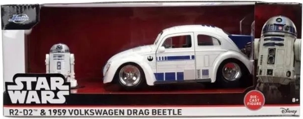 Jada Star Wars VW drag beetle r2-d2 1:24 med figur