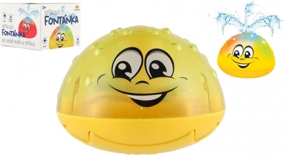 Lysende vandfontæne til badekar på batterier – gul