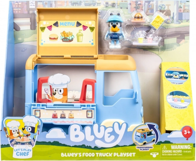 Sæt med figurer bluey food truck