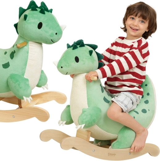 Classic World gyngehest i plys formet som en dinosaur