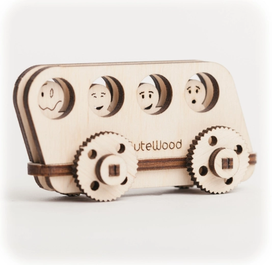 Cutewood træ 3D-puslespil Bus