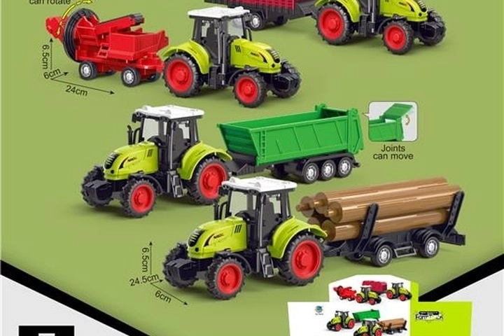 Børnetraktor med landbrugsmaskine Maxell