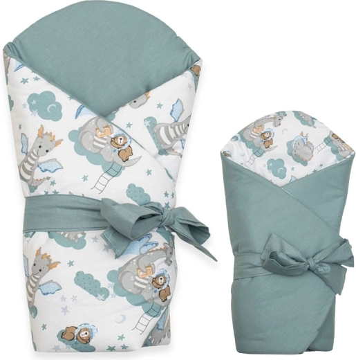 To-sidet baby svøb New Baby Drage 80 × 80 cm