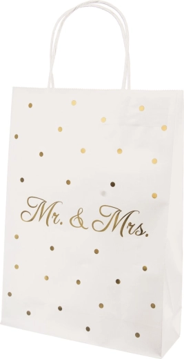 Gavepose Mr./Mrs. hvid 26 × 10 × 32 cm