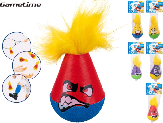 Gametime jonglerbold monster med hår 12 cm