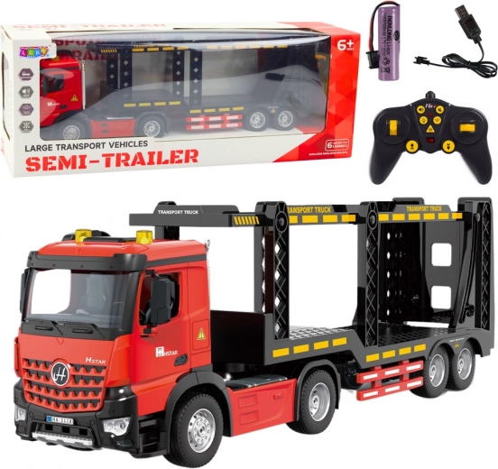 Fjernstyret transportlastbil rød RC 2.4G 6CH