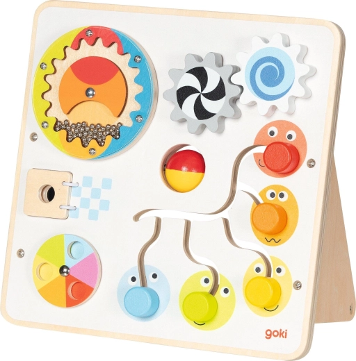 Motorikbræt i træ (activity board) – 1 stk.