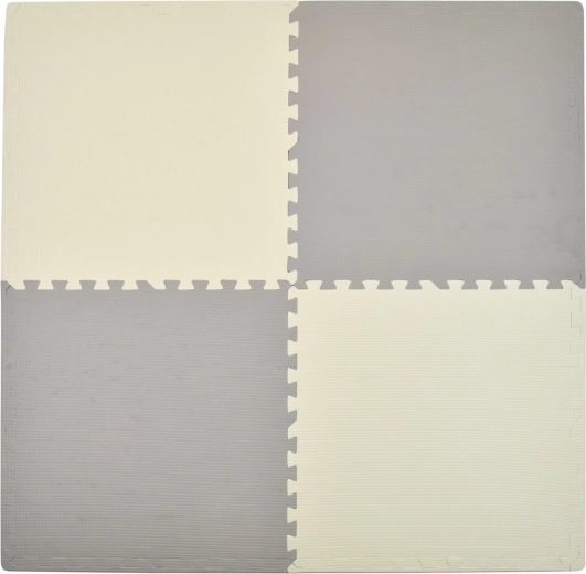 Humbi skumpuslespil legetæppe cremegrå 62 × 62 × 1 cm 4 stk.
