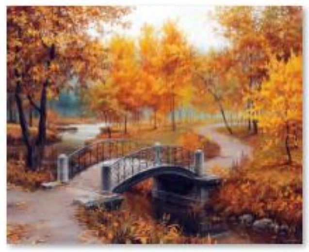 Diamantbroderi (diamond painting) Park om efteråret 40 × 30 cm - 1 stk.