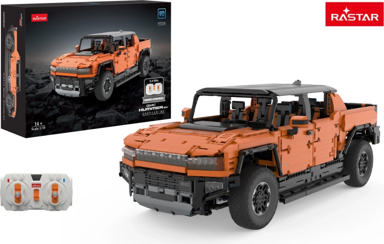 Byggesæt RC-bil Hummer EV 1:10 orange RASTAR