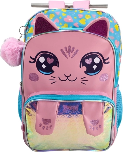 Børneskoletaske Lyserød kat 42 cm