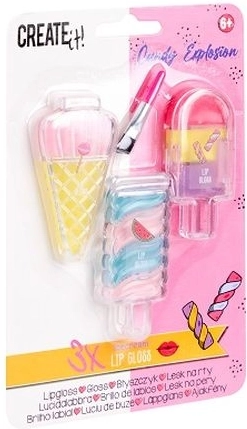 Create it! Sæt med lipgloss i is-form, 3 stk.